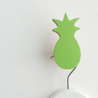 knobbly. pineapple wall hook apple green