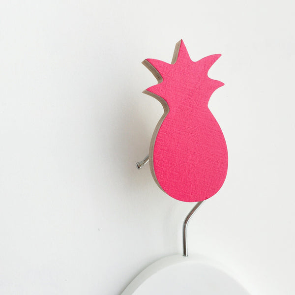 knobbly. pineapple wall hook dark pink