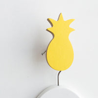 knobbly. pineapple wall hook yellow