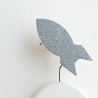 knobbly. arrow wall hook silver glitter