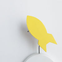 knobbly. rocket wall hook yellow