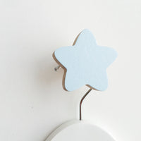 knobbly. star wall hook polar blue