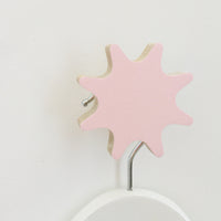 knobbly. sunburst wall hook ballerina pink