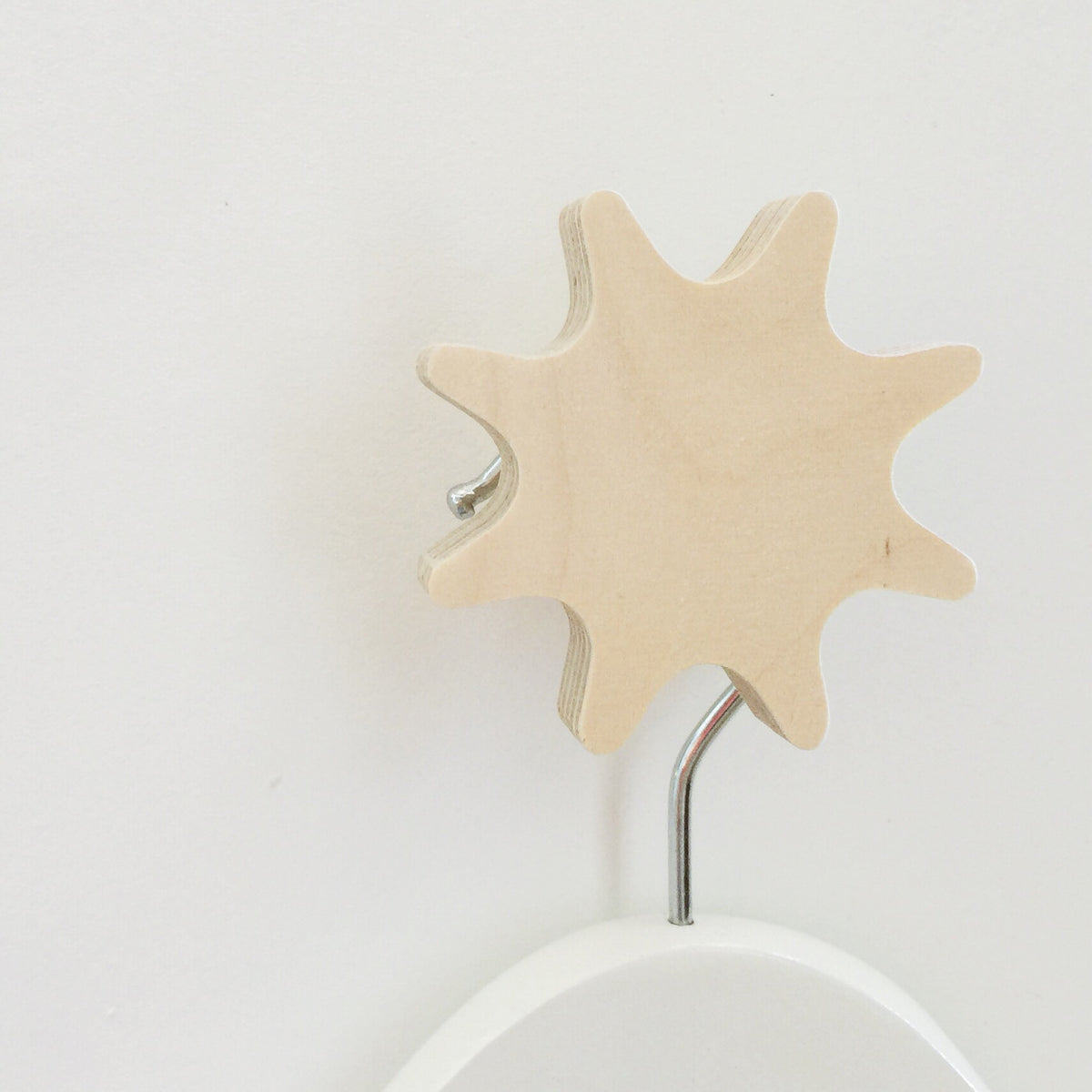 knobbly. sunburst wall hook natural birch