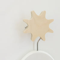 knobbly. sunburst wall hook natural birch