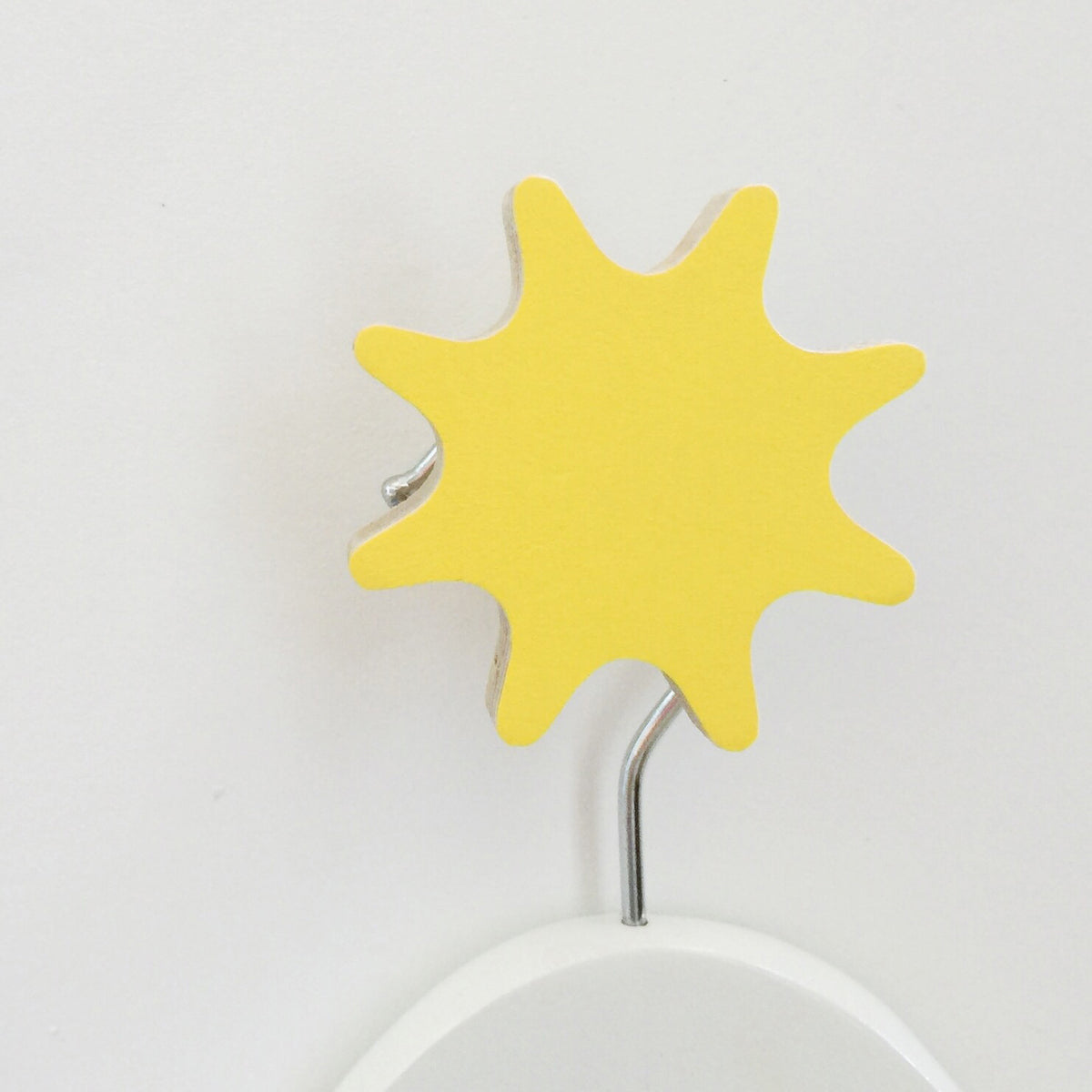 knobbly. sunburst wall hook yellow