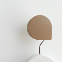 knobbly. teardrop wall hook coffee brown