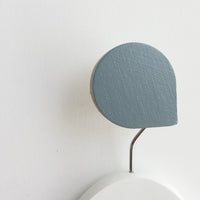 knobbly. teardrop wall hook grey