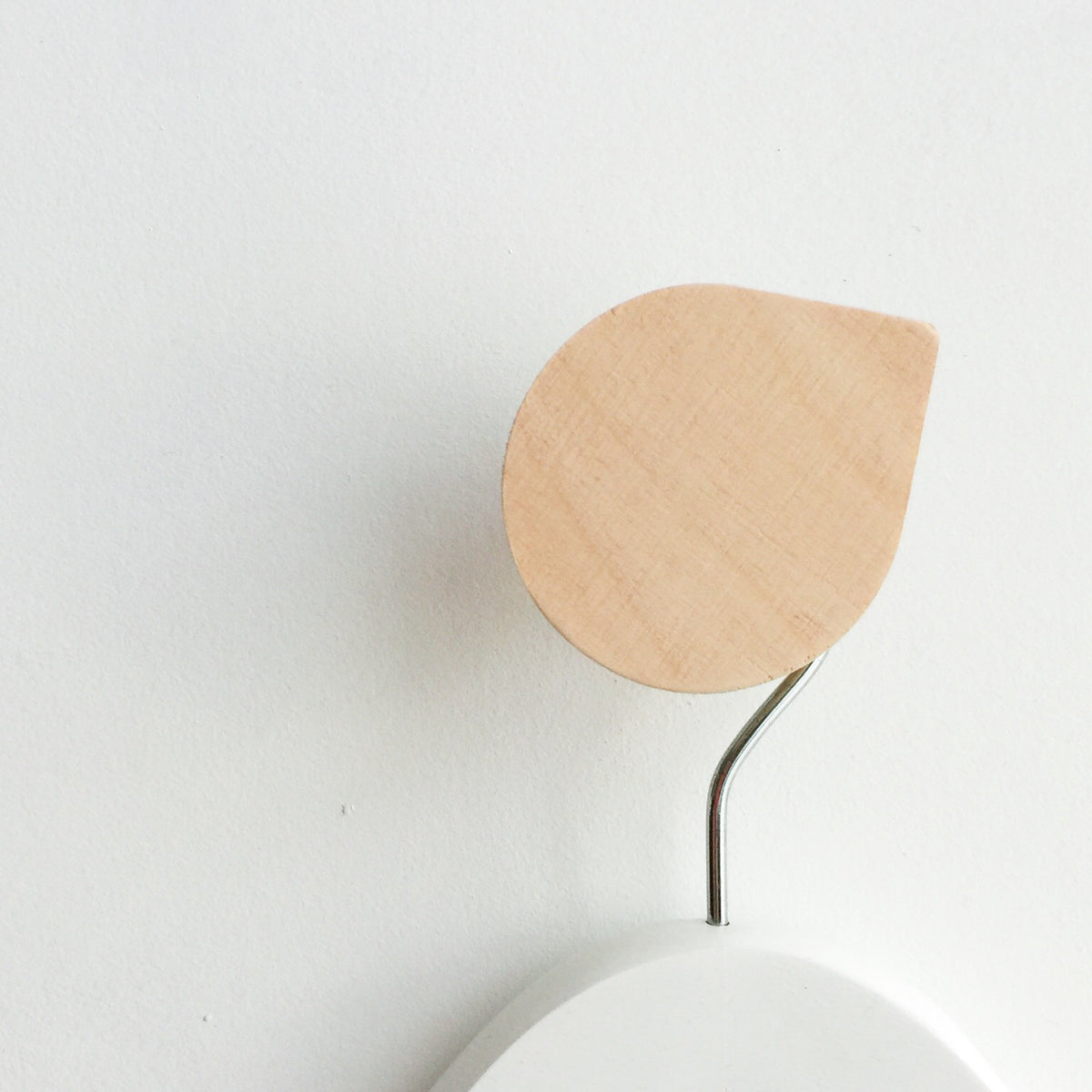 knobbly. teardrop wall hook natural birch