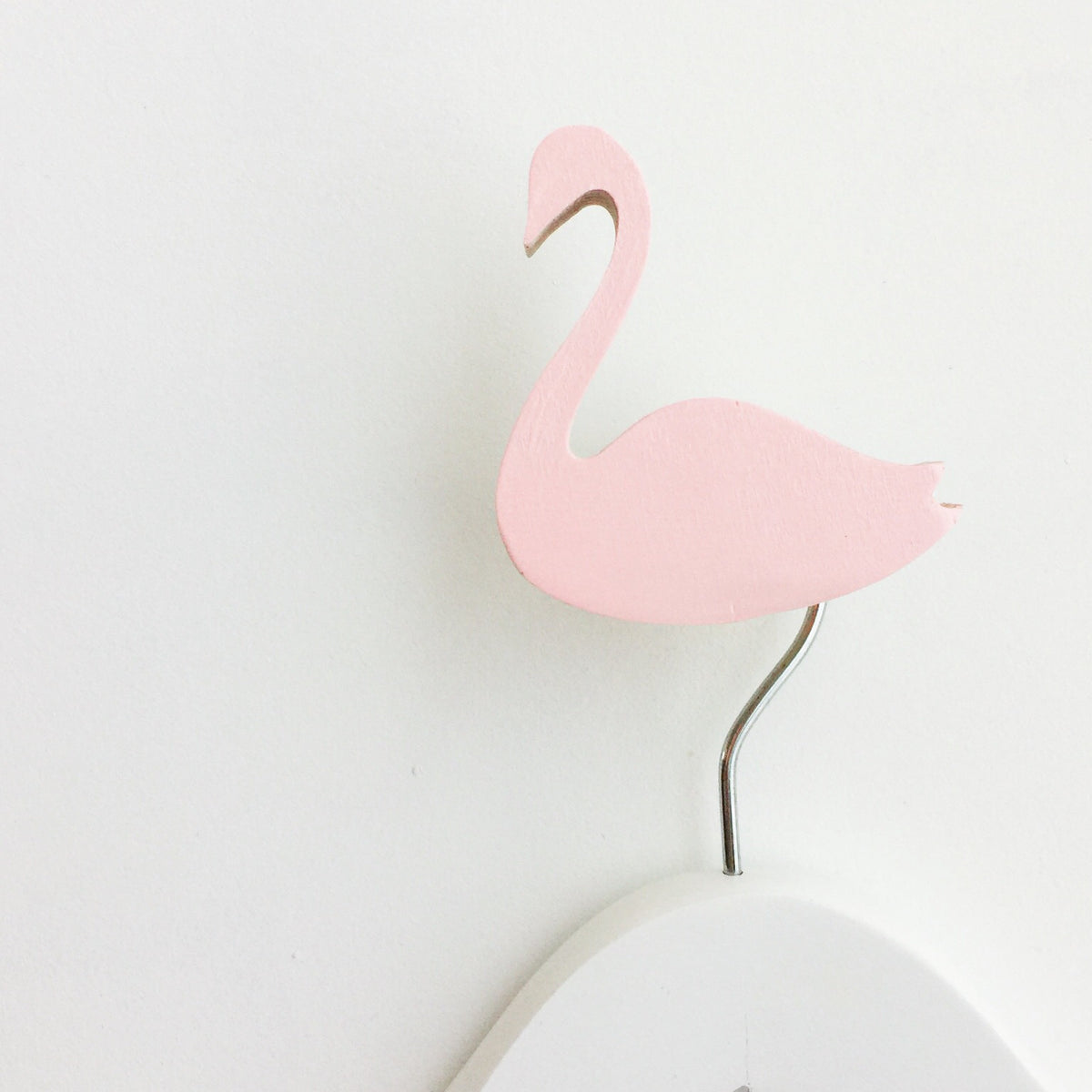 knobbly. swan wall hook ballerina pink