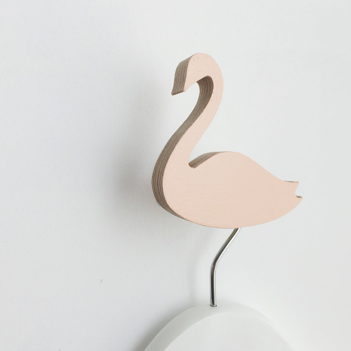 knobbly. swan wall hook coral
